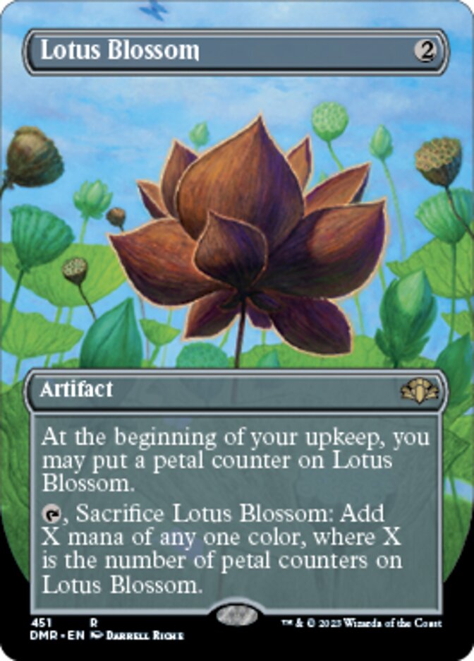 Lotus Blossom (Borderless Alternate Art) [Dominaria Remastered] | North Game Den