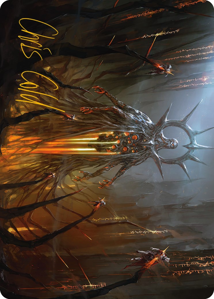 Solphim, Mayhem Dominus Art Card (Gold-Stamped Signature) [Phyrexia: All Will Be One Art Series] | North Game Den