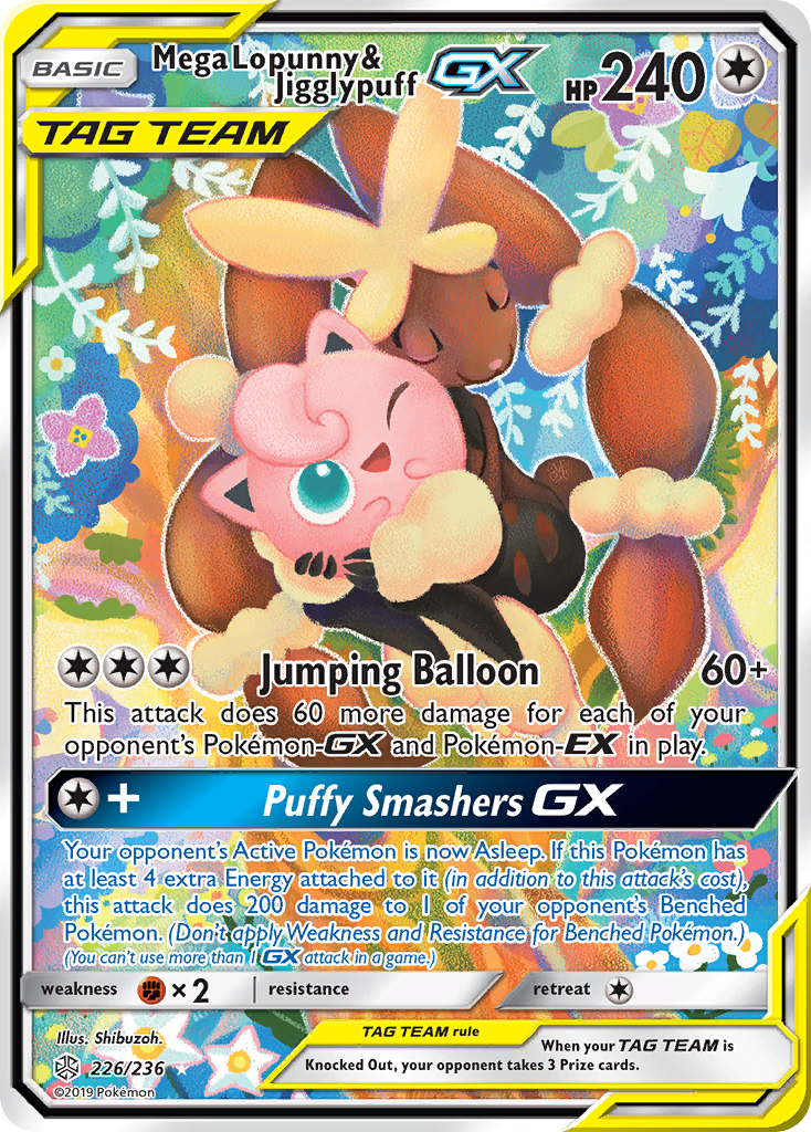 Mega Lopunny & Jigglypuff GX (226/236) [Sun & Moon: Cosmic Eclipse] | North Game Den