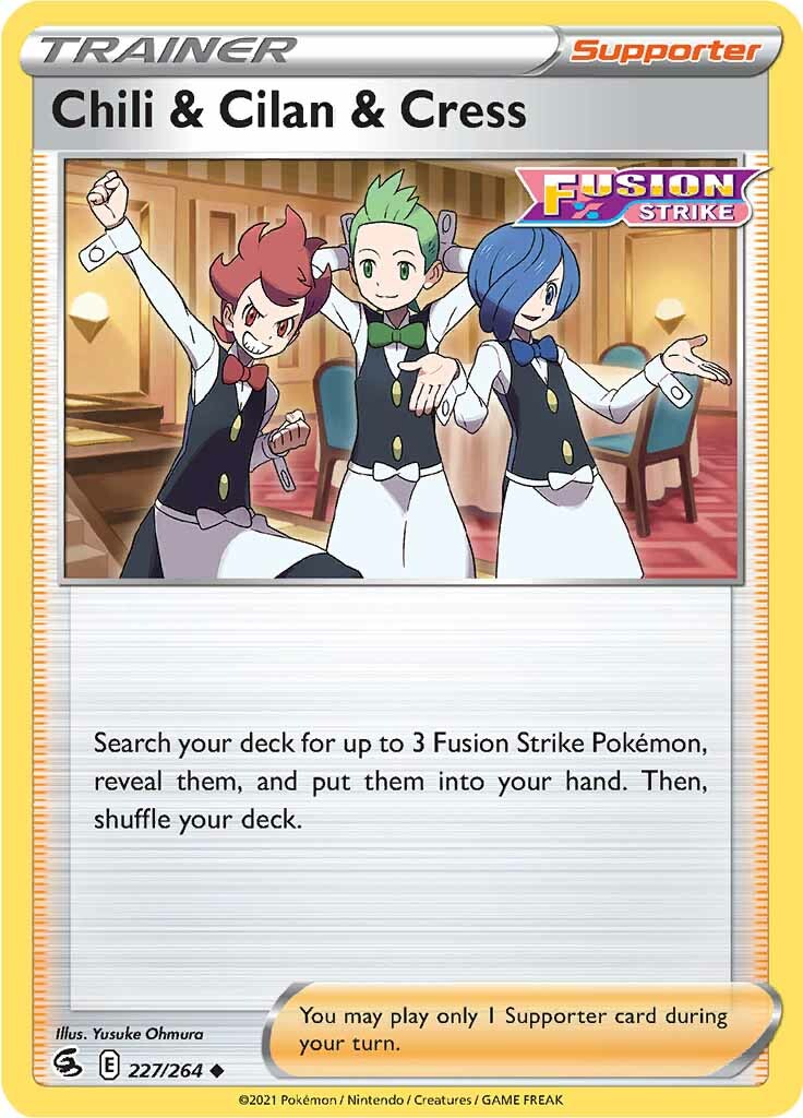 Chili & Cilan & Cress (227/264) [Sword & Shield: Fusion Strike] | North Game Den