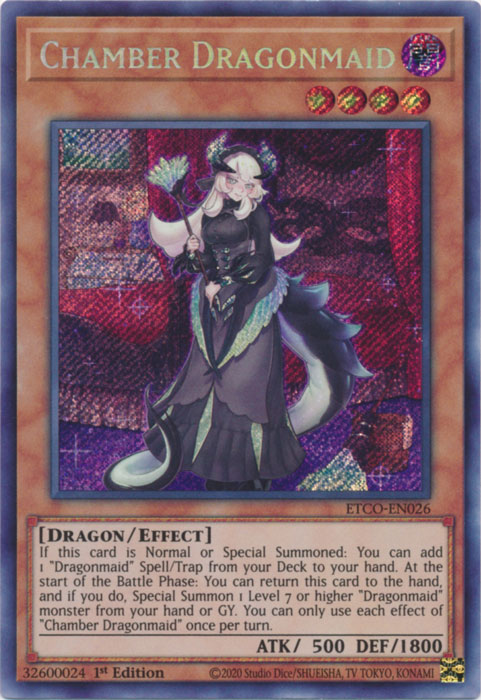 Chamber Dragonmaid [ETCO-EN026] Secret Rare | North Game Den