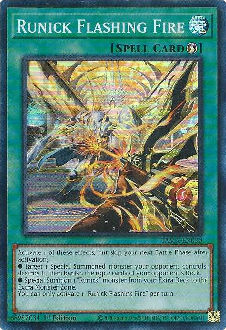 Runick Flashing Fire [TAMA-EN030] Super Rare | North Game Den