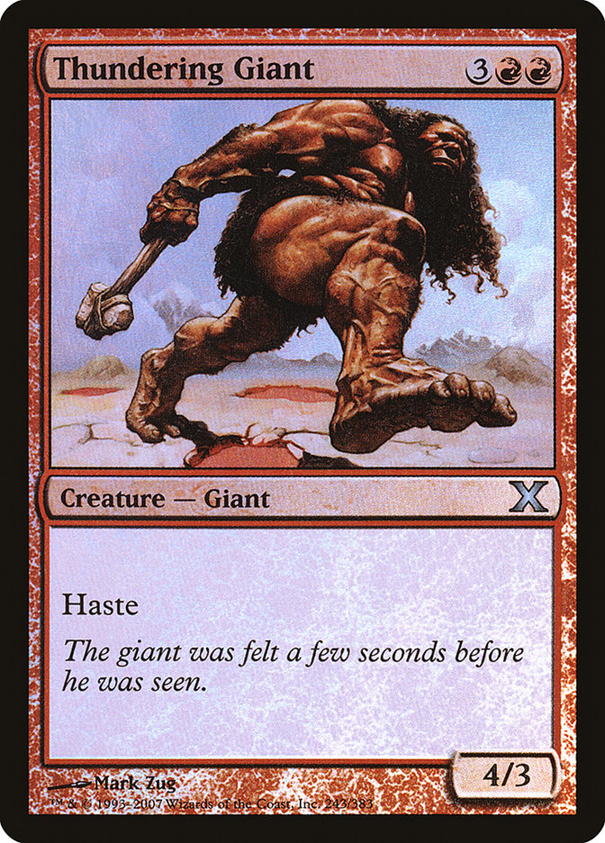 Thundering Giant (Premium Foil) [Tenth Edition] | North Game Den