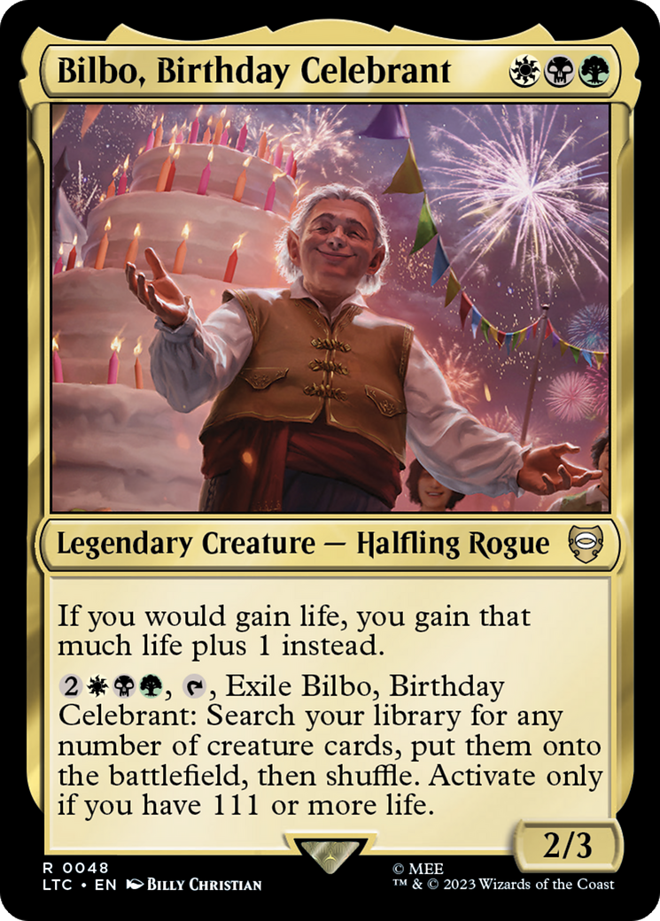 Bilbo, Birthday Celebrant [The Lord of the Rings: Tales of Middle-Earth Commander] | North Game Den