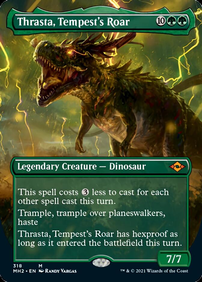 Thrasta, Tempest's Roar (Borderless Alternate Art) [Modern Horizons 2] | North Game Den