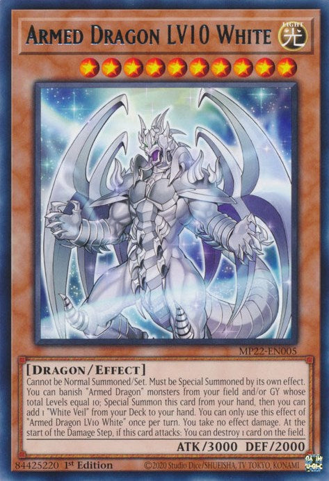 Armed Dragon LV10 White [MP22-EN005] Rare | North Game Den