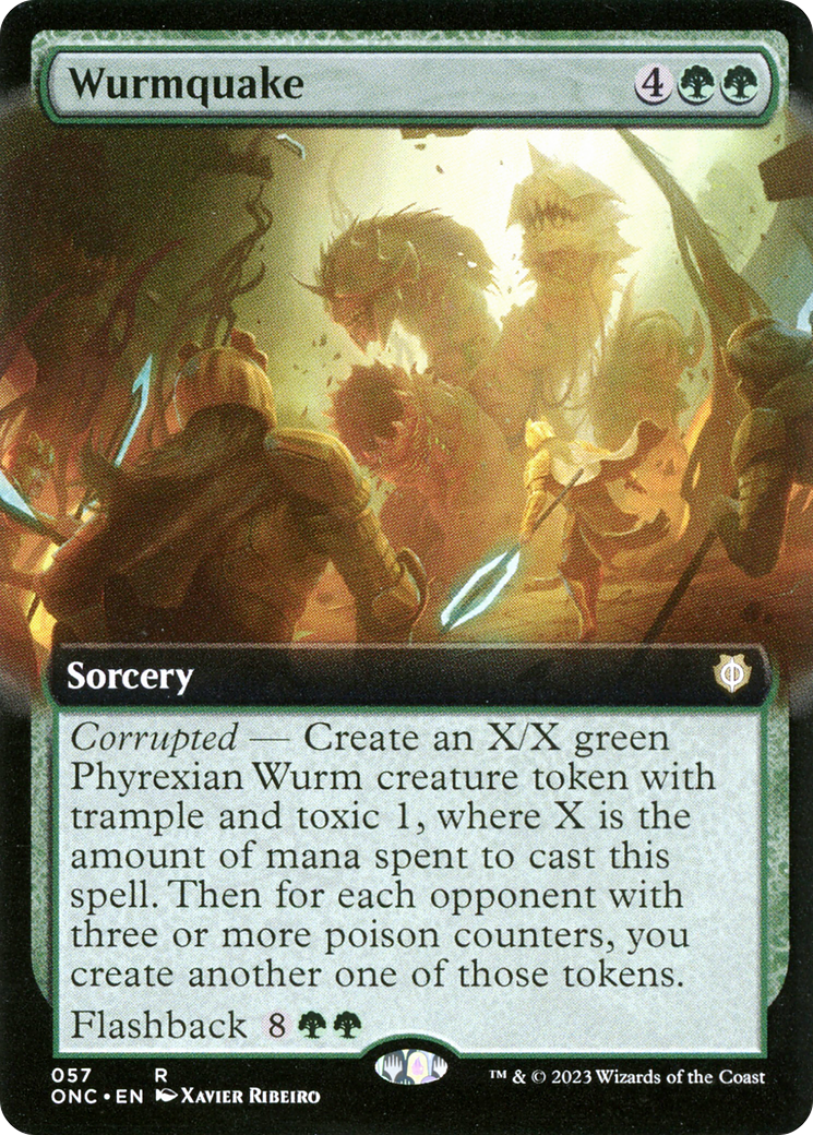 Wurmquake (Extended Art) [Phyrexia: All Will Be One Commander] | North Game Den