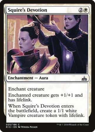 Squire's Devotion [Rivals of Ixalan] | North Game Den