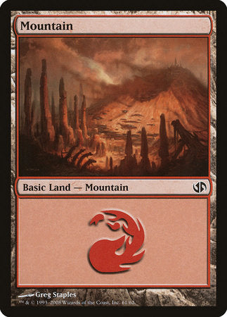 Mountain (61) [Duel Decks: Jace vs. Chandra] | North Game Den