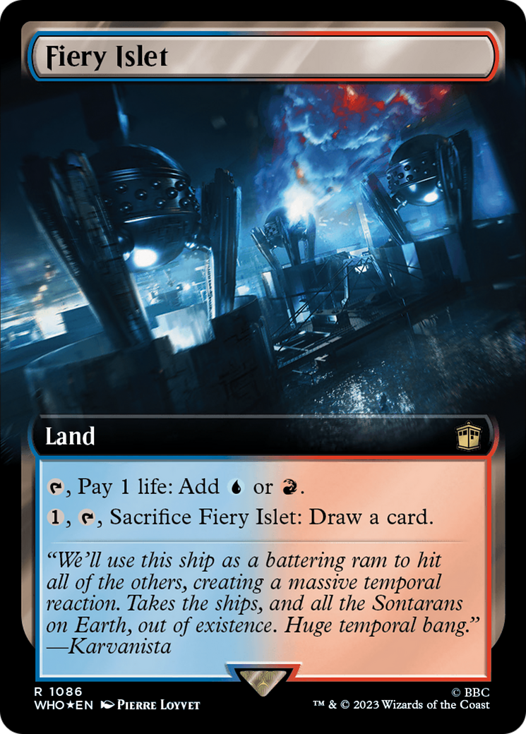 Fiery Islet (Extended Art) (Surge Foil) [Doctor Who] | North Game Den