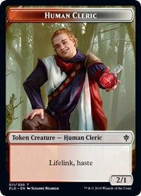 Human Cleric // Food (16) Double-sided Token [Throne of Eldraine Tokens] | North Game Den