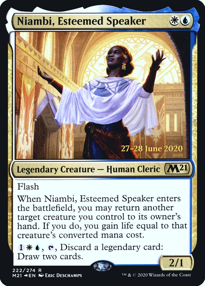 Niambi, Esteemed Speaker  [Core Set 2021 Prerelease Promos] | North Game Den