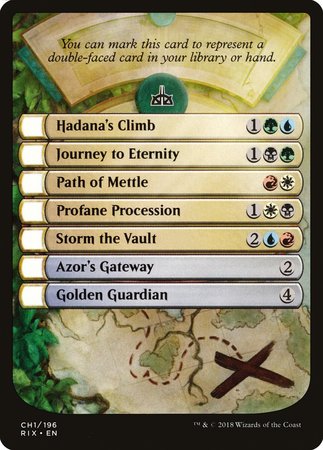 Checklist Card - Rivals of Ixalan [Rivals of Ixalan Tokens] | North Game Den