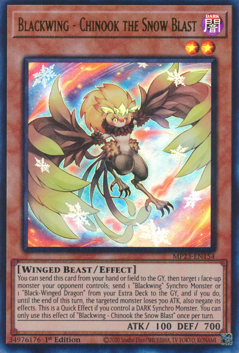 Blackwing - Chinook the Snow Blast [MP23-EN154] Ultra Rare | North Game Den