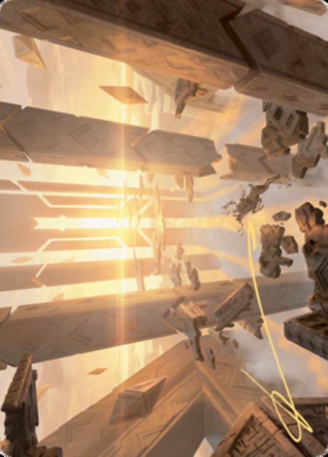 Skyclave Basilica Art Card (Gold-Stamped Signature) [Zendikar Rising Art Series] | North Game Den