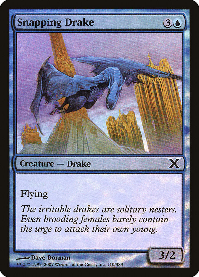 Snapping Drake (Premium Foil) [Tenth Edition] | North Game Den