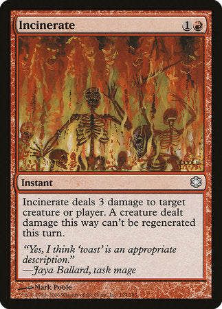 Incinerate [Coldsnap Theme Decks] | North Game Den