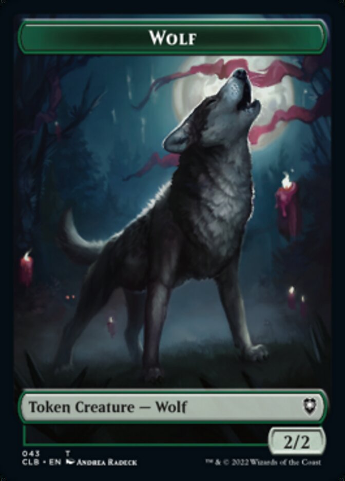 Wolf // Insect Double-sided Token [Commander Legends: Battle for Baldur's Gate Tokens] | North Game Den