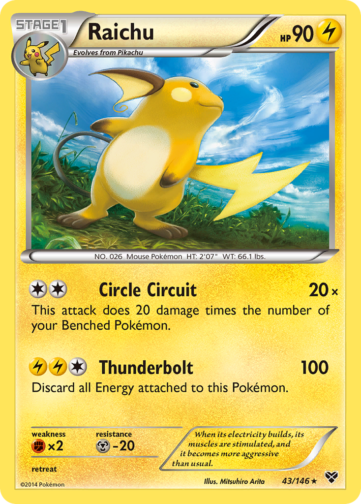 Raichu (43/146) [XY: Base Set] | North Game Den