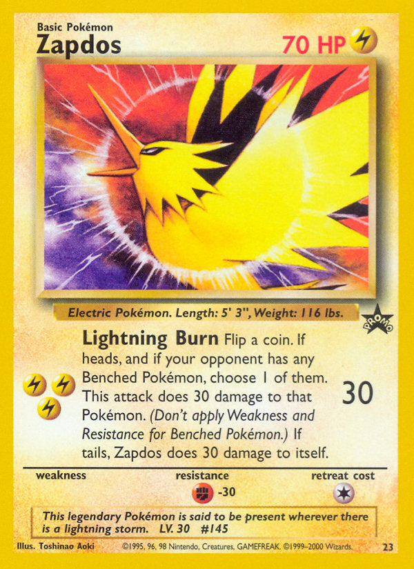 Zapdos (23) [Wizards of the Coast: Black Star Promos] | North Game Den