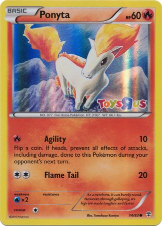 Ponyta (14/83) (Toys R Us Promo) [XY: Generations] | North Game Den
