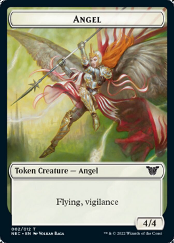 Angel // Elephant Double-sided Token [Kamigawa: Neon Dynasty Commander Tokens] | North Game Den