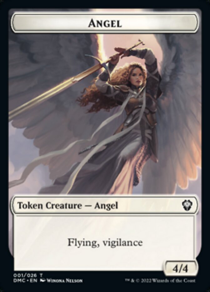 Kavu // Angel Double-sided Token [Dominaria United Commander Tokens] | North Game Den