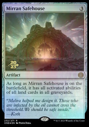 Mirran Safehouse [Phyrexia: All Will Be One Prerelease Promos] | North Game Den