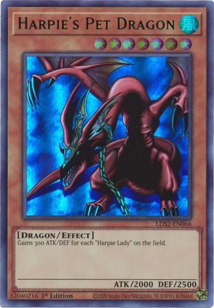 Harpie's Pet Dragon (Green) [LDS2-EN066] Ultra Rare | North Game Den