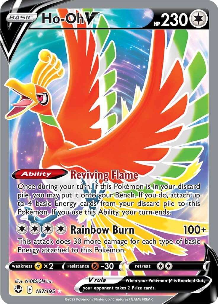 Ho-oh V (187/195) [Sword & Shield: Silver Tempest] | North Game Den