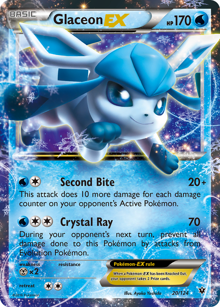 Glaceon EX (20/124) [XY: Fates Collide] | North Game Den