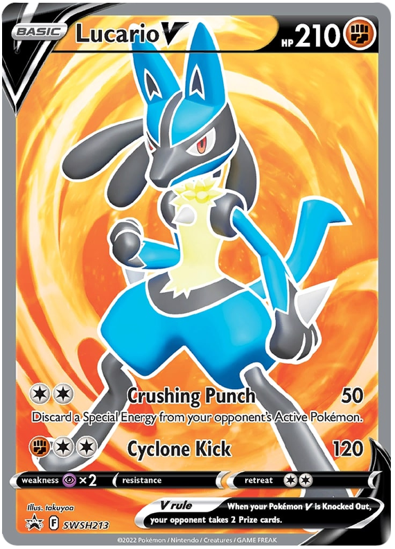 Lucario V (SWSH213) [Sword & Shield: Black Star Promos] | North Game Den