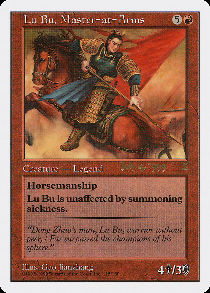 Lu Bu, Master-at-Arms (July 4, 1999) [Portal Three Kingdoms Promos] | North Game Den