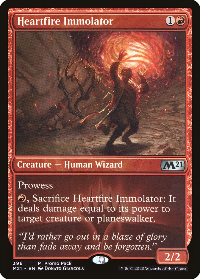 Heartfire Immolator (Promo Pack) [Core Set 2021 Promos] | North Game Den