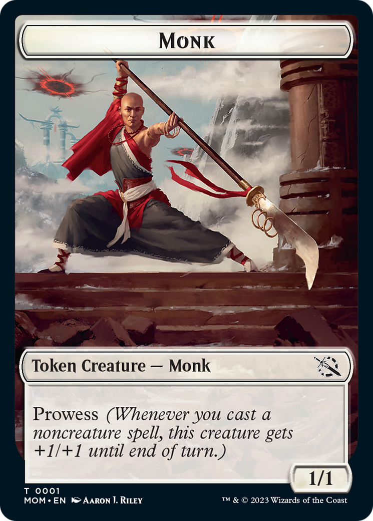 Monk // Knight Double-Sided Token [March of the Machine Tokens] | North Game Den
