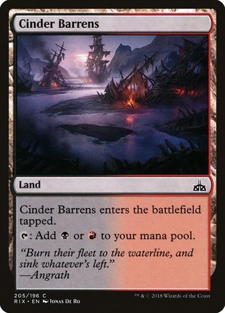 Cinder Barrens [Rivals of Ixalan] | North Game Den