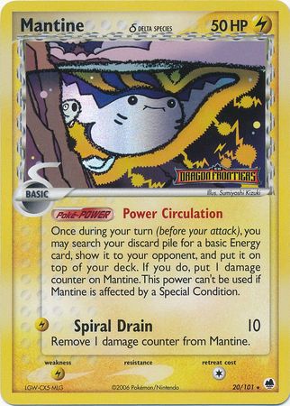 Mantine (20/101) (Delta Species) (Stamped) [EX: Dragon Frontiers] | North Game Den