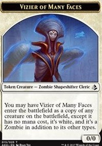 Vizier of Many Faces // Zombie Token [Amonkhet Tokens] | North Game Den