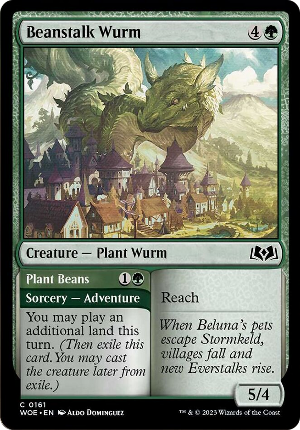 Beanstalk Wurm // Plant Beans [Wilds of Eldraine] | North Game Den