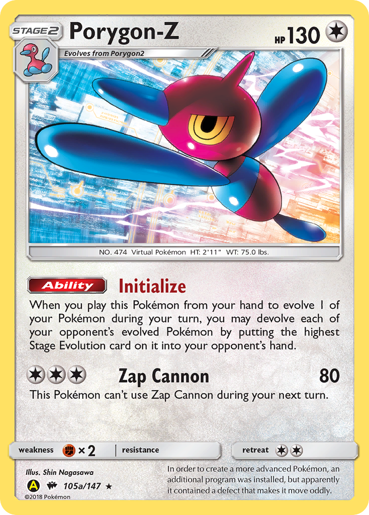 Porygon-Z (105a/147) (Alternate Art Promo) [Sun & Moon: Burning Shadows] | North Game Den