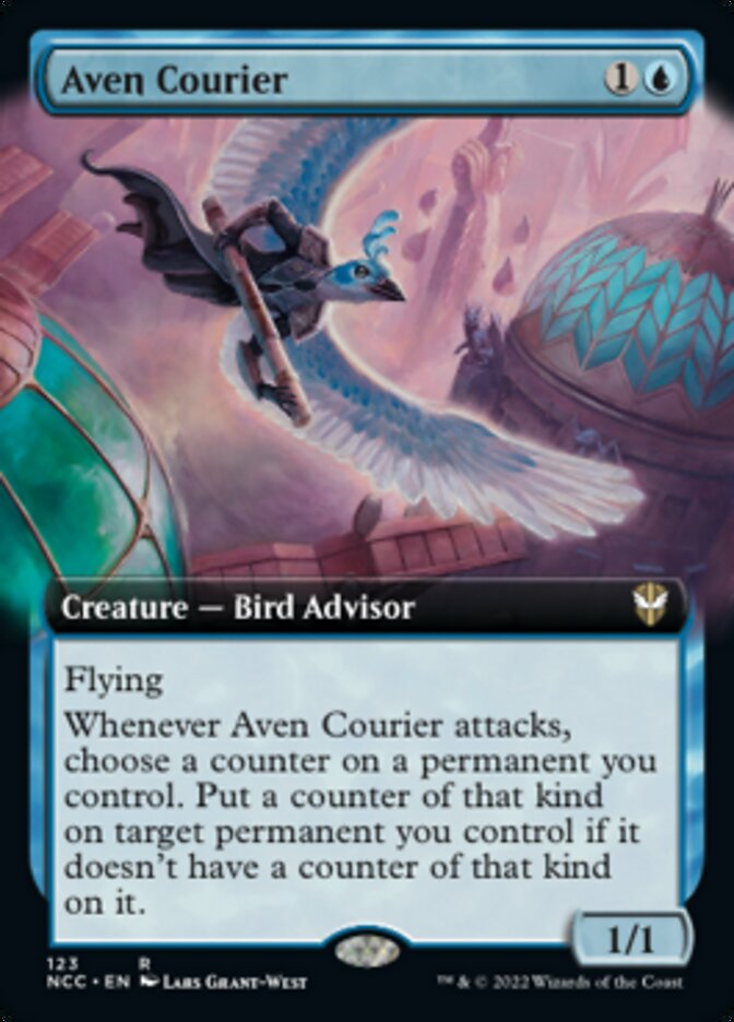 Aven Courier (Extended Art) [Streets of New Capenna Commander] | North Game Den