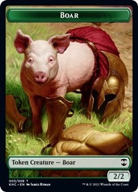 Boar // Spirit Double-sided Token [Kaldheim Commander Tokens] | North Game Den