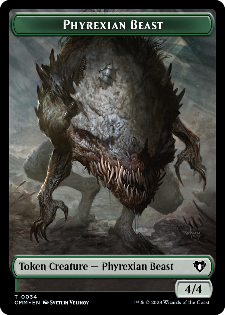 Phyrexian Beast Token [Commander Masters Tokens] | North Game Den