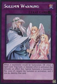 Solemn Warning [NKRT-EN035] Platinum Rare | North Game Den
