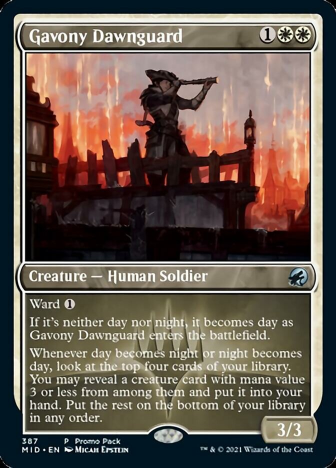 Gavony Dawnguard (Promo Pack) [Innistrad: Midnight Hunt Promos] | North Game Den