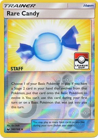 Rare Candy (142/168) (League Promo Staff) [Sun & Moon: Celestial Storm] | North Game Den