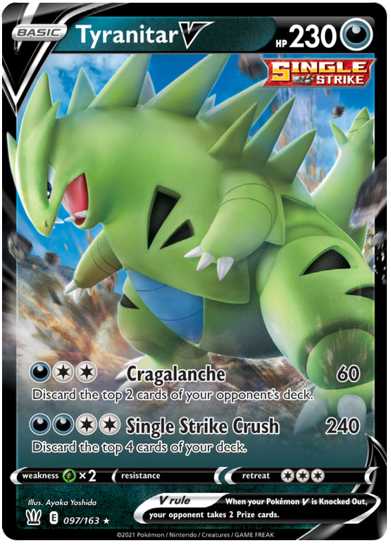 Tyranitar V (097/163) [Sword & Shield: Battle Styles] | North Game Den