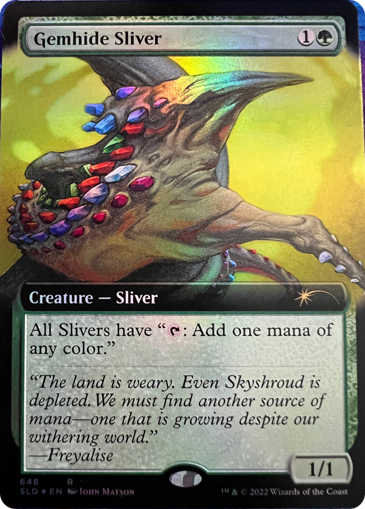 Gemhide Sliver (Extended Art) [Secret Lair Drop Series] | North Game Den