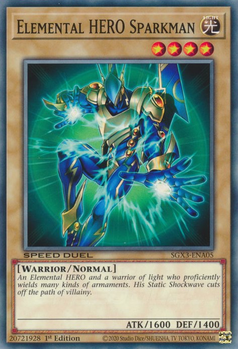 Elemental HERO Sparkman [SGX3-ENA05] Common | North Game Den