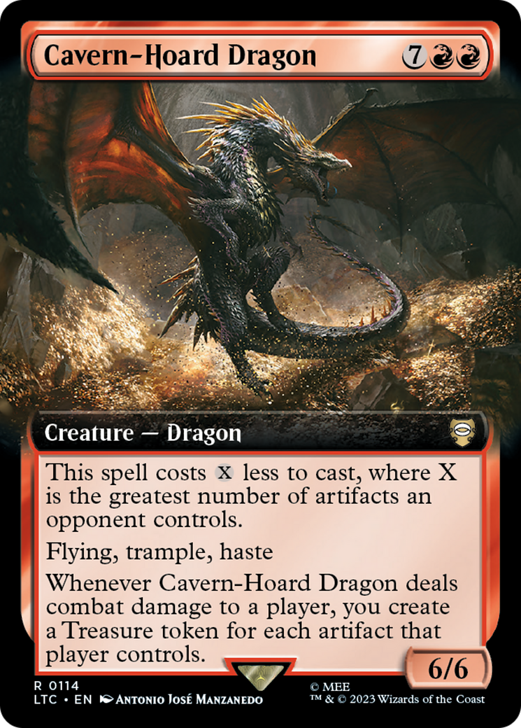 Cavern-Hoard Dragon (Extended Art) [The Lord of the Rings: Tales of Middle-Earth Commander] | North Game Den